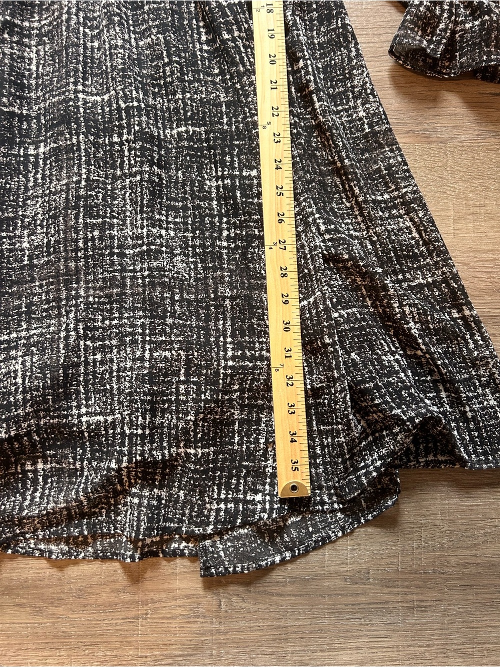 Torrid Dress Womens 00 / M/L Black & White Plaid Mini Mock Neck Ruffle Hem - Picture 6 of 12
